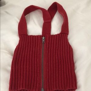 Urban Outfitters red zip tank top
